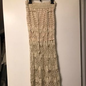 Vintage crochet maxi skirt